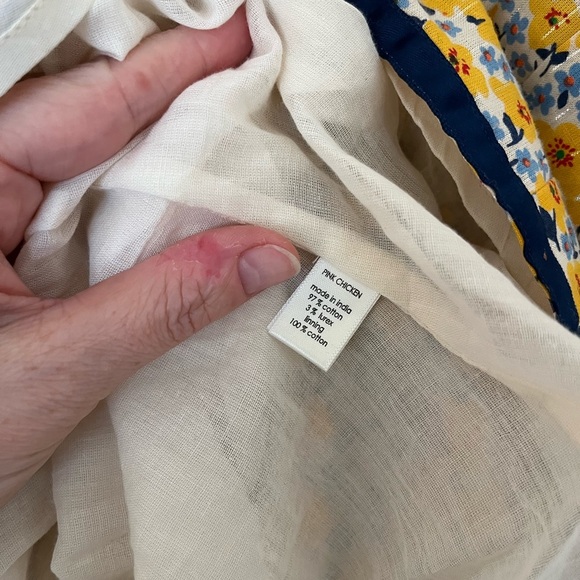 Pink Chicken Yellow and Blue Michelle Floral Dress XS - Picture 6 of 7